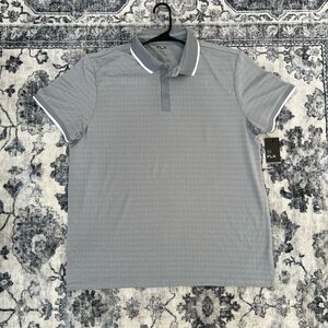 FLX Urban Commuter Polo Shirt Mens Size XL
Gray White Moisture Wick Golf